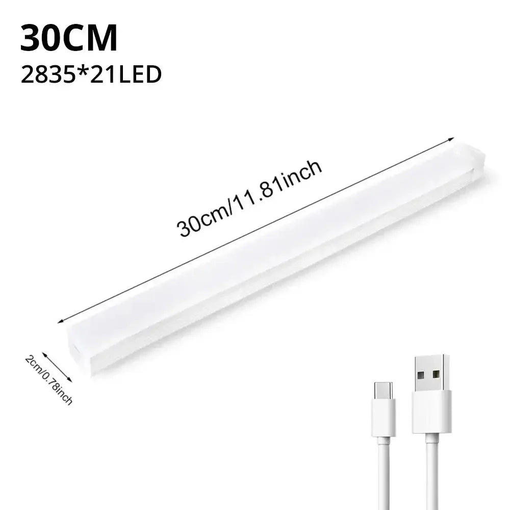 Wireless LED Motion Sensor Night Light – USB Rechargeable Magnetic Lamp for Wardrobe, Closet, Kitchen & Aisle