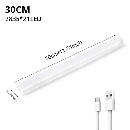 Wireless LED Motion Sensor Night Light – USB Rechargeable Magnetic Lamp for Wardrobe, Closet, Kitchen & Aisle