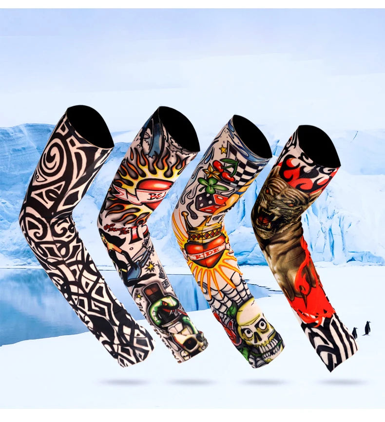 6 PCS Tattoo Sleeves for Men & Women – Elastic Arm Covers for Outdoor, Sports & Party Style