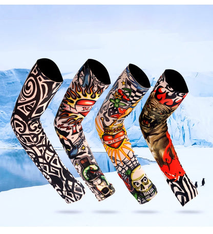 6 PCS Tattoo Sleeves for Men & Women – Elastic Arm Covers for Outdoor, Sports & Party Style