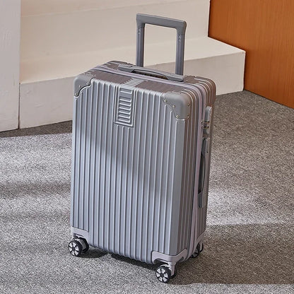 100% Aluminum Magnesium Alloy Travel Luggage – Trolley Carry-On & Checked Luggage 20", 22", 24", 26", 28" with Cup Holder