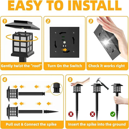 Solar LED Pathway Lights – Waterproof Outdoor Garden, Yard & Driveway Landscape Lamps