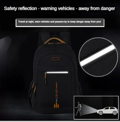 Men’s Oxford Business Backpack – Waterproof Laptop Bag, Leisure Travel & High School Student Bag