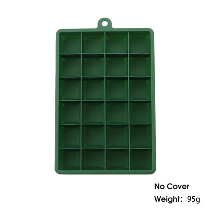 24-Hole Silicone Ice Tray – Square Mold for Ice, Food Puree & Cocktails
