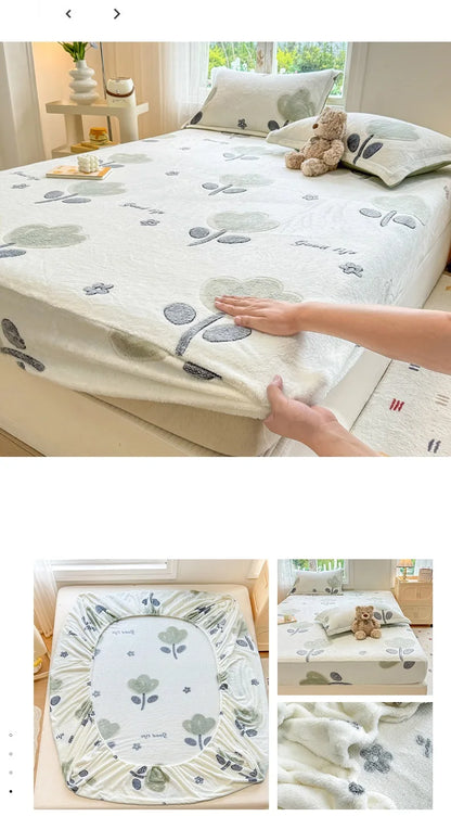Warm Winter Bedsheet | Skin-Friendly Fitted Sheet | Mattress Protector for Adults & Kids | No Pillowcase