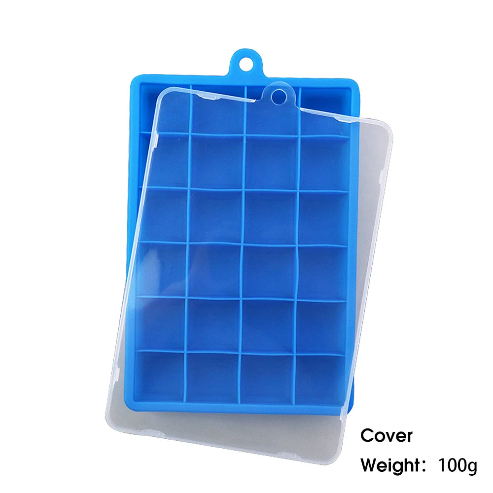 24-Hole Silicone Ice Tray – Square Mold for Ice, Food Puree & Cocktails