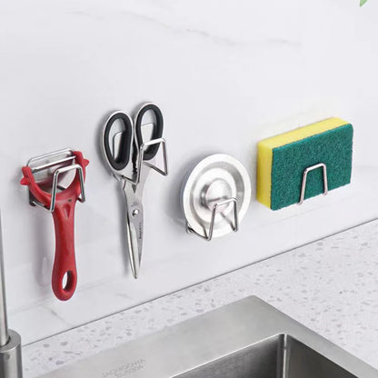 Stainless Steel Sink Sponge Rack – Wall-Mounted Draining Holder for Kitchen