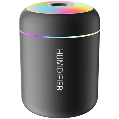 Mini USB Air Humidifier & Aroma Diffuser – Essential Oil Mist Maker with LED Light for Car & Home