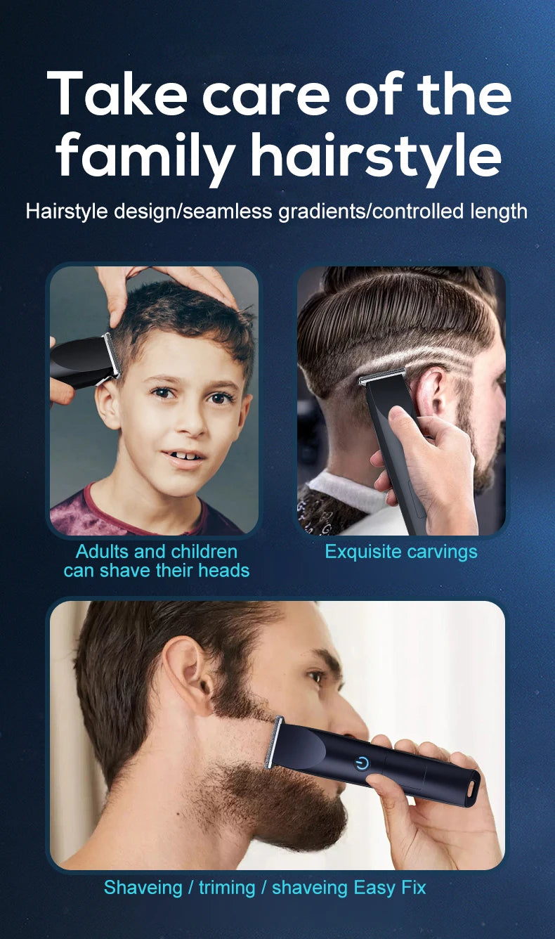 Small Hair Clipper for Home Use – USB Rechargeable, Portable with Replaceable Nozzle