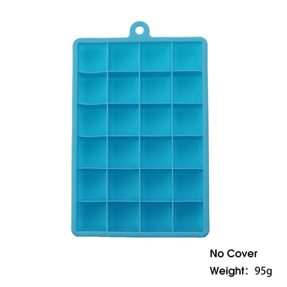 24-Hole Silicone Ice Tray – Square Mold for Ice, Food Puree & Cocktails