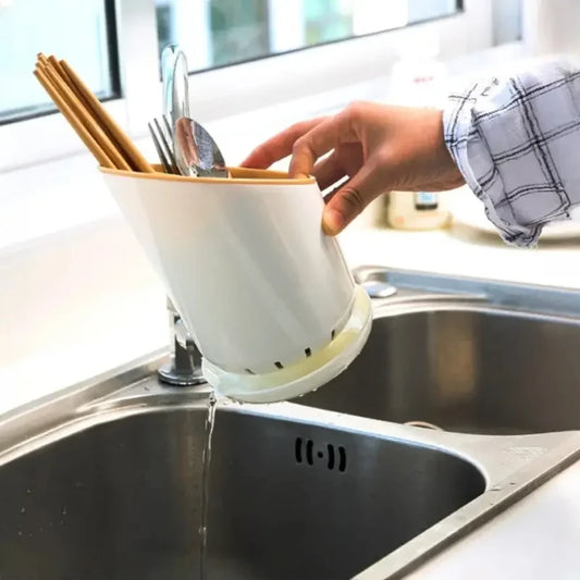 Cutlery Storage Holder – Plastic Drainer & Tableware Drying Rack