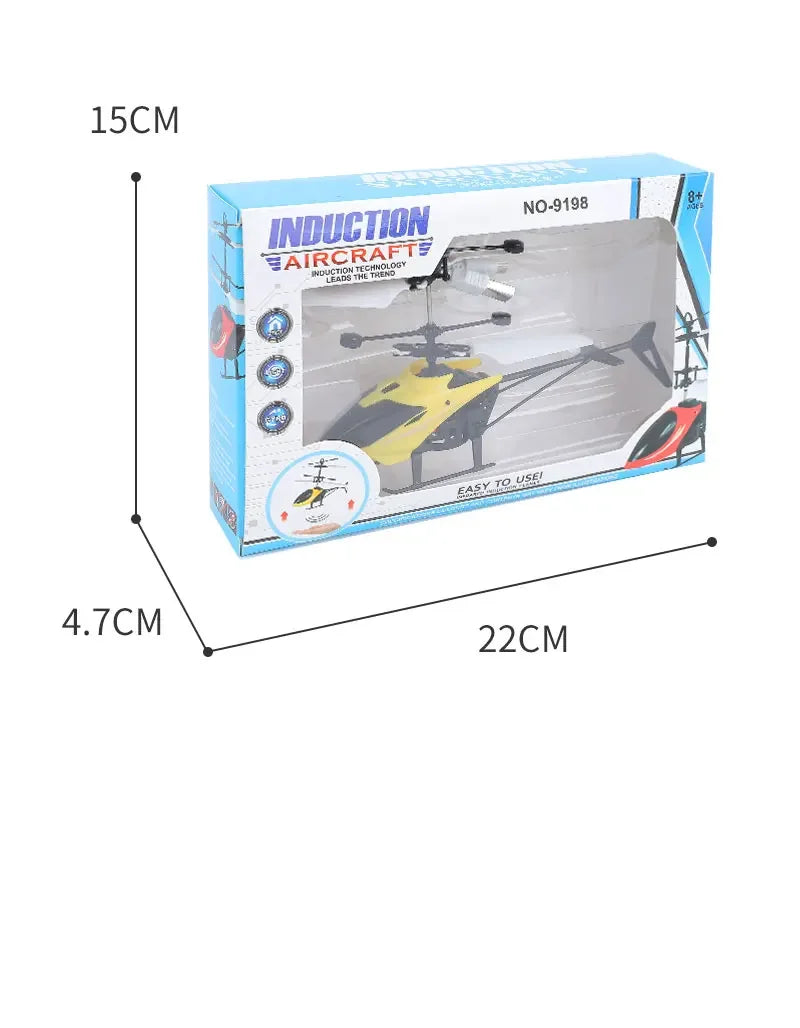 Mini Rechargeable RC Drone for Kids – Fall-Resistant Safe Remote Control Helicopter Toy (No Remote Battery)