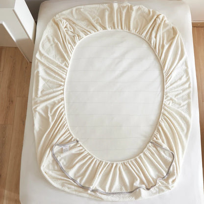 Warm Milk Velvet Bed Sheet | Thick Comfort Mattress Cover | Single, Queen & King | Elastic Band Fitted Protector