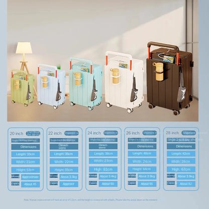 Multifunctional Trolley Luggage – Large Capacity Boarding Suitcase 20/22/24/26/28 Inch