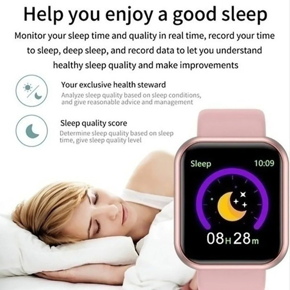 Smart Watch 2025 – Bluetooth Sports Fitness Tracker with Music Control, Sleep & Step Monitor for Men & Women