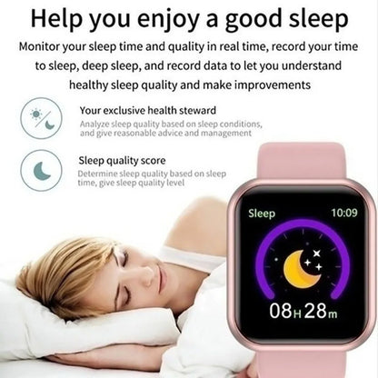 Smart Watch 2025 – Bluetooth Sports Fitness Tracker with Music Control, Sleep & Step Monitor for Men & Women