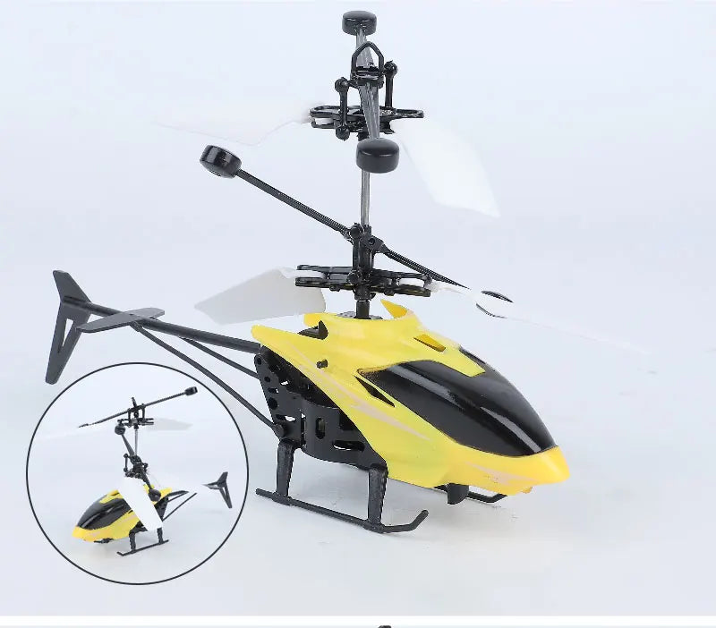 Mini Rechargeable RC Drone for Kids – Fall-Resistant Safe Remote Control Helicopter Toy (No Remote Battery)