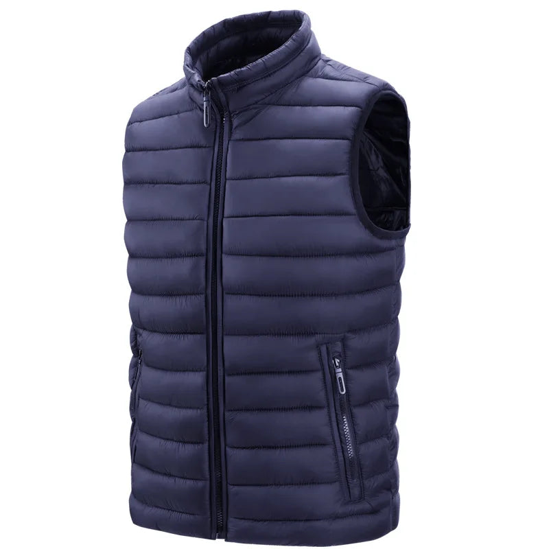 Men’s Ultra-Light Down Waistcoat – Oversized Waterproof Slim Fit Sleeveless Vest with White Duck Down