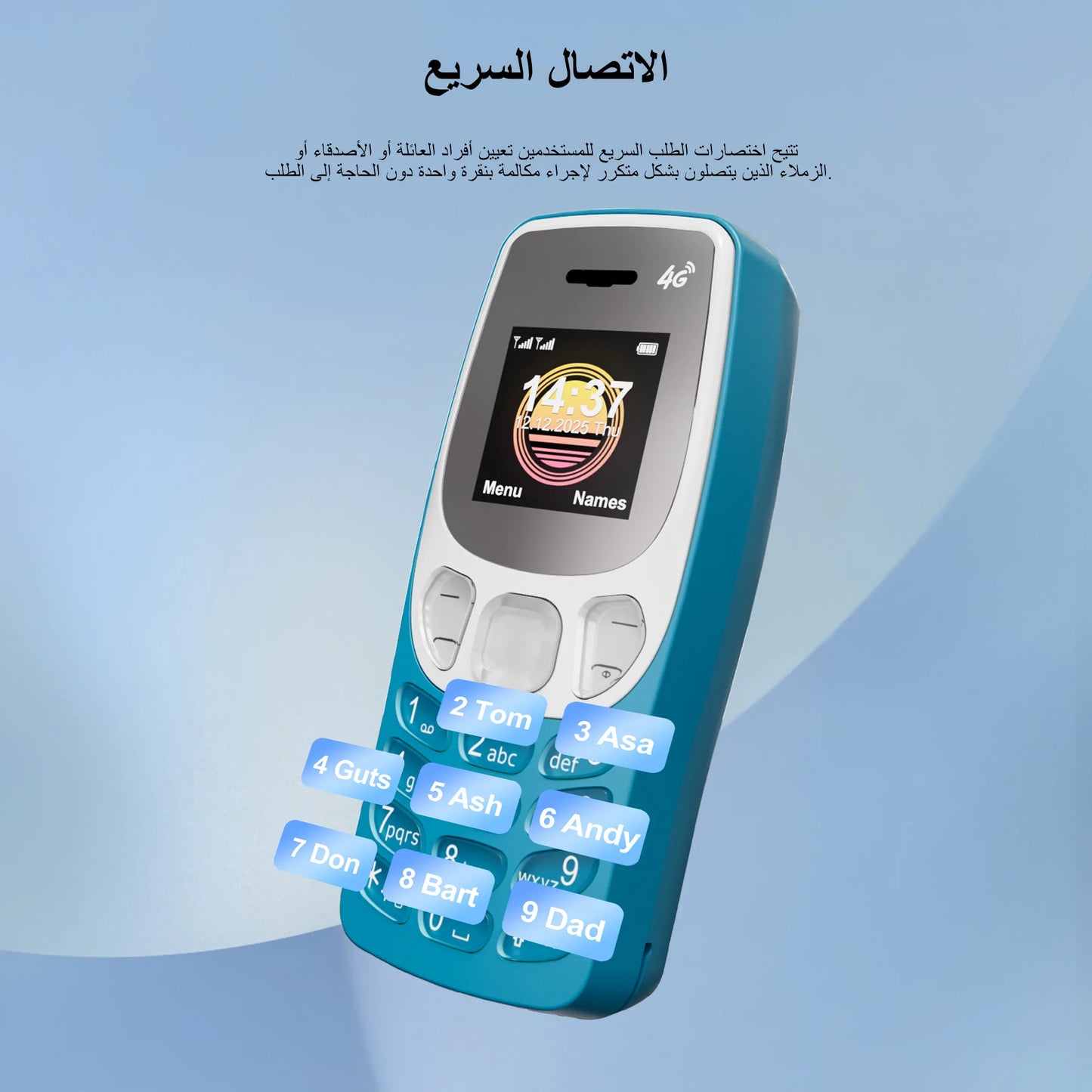 4G LTE Mini Mobile Phone – Dual SIM, Auto Redial, Call Recorder, Music Player, Blacklist Function