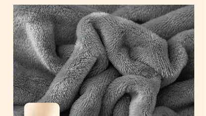 Double-Sided Thick Milk Velvet Blanket – Soft Flannel Quilt for All Seasons & Travel