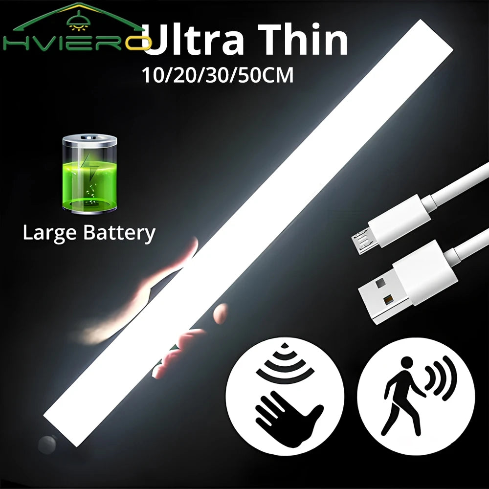 Wireless LED Motion Sensor Night Light – USB Rechargeable Magnetic Lamp for Wardrobe, Closet, Kitchen & Aisle