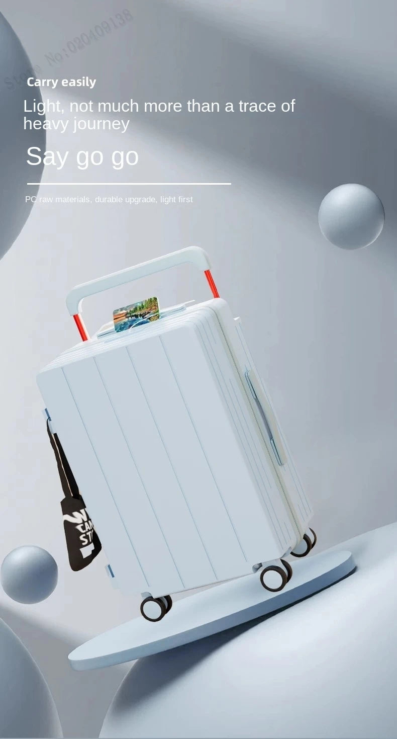 Multifunctional Trolley Luggage – Large Capacity Boarding Suitcase 20/22/24/26/28 Inch