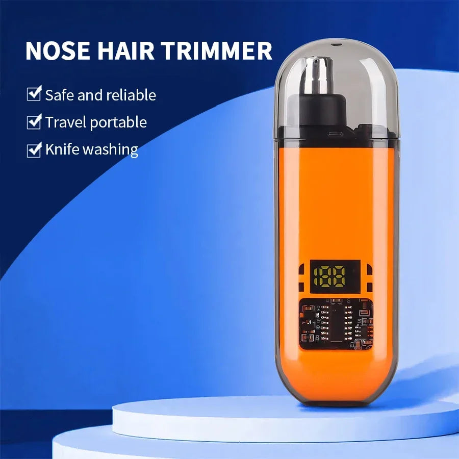 Electric Ear & Nose Hair Trimmer – Portable Painless Groomer for Men