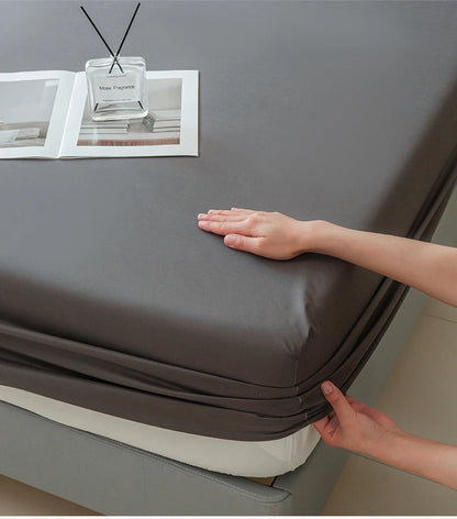 Waterproof Fitted Bed Sheet | 360° Elastic Band Mattress Protector | Single, Double, Queen & King