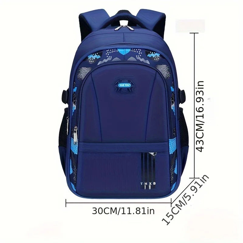 Children’s School Backpack – Lightweight Large Capacity Shoulder Bag for Boys (Grades 1–6, Ages 6–12)