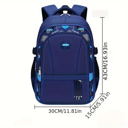 Children’s School Backpack – Lightweight Large Capacity Shoulder Bag for Boys (Grades 1–6, Ages 6–12)