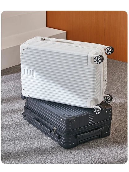 100% Aluminum Magnesium Alloy Travel Luggage – Trolley Carry-On & Checked Luggage 20", 22", 24", 26", 28" with Cup Holder