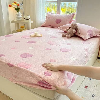 Warm Winter Bedsheet | Skin-Friendly Fitted Sheet | Mattress Protector for Adults & Kids | No Pillowcase