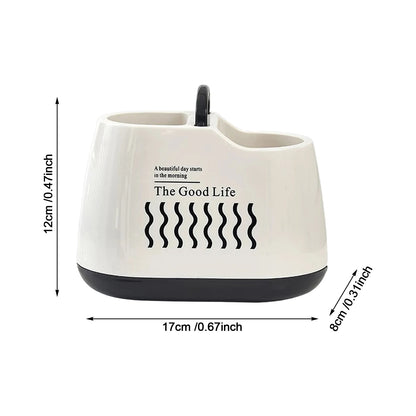 Kitchen Tableware Holder – Plastic Cutlery Storage Box with Drainage Hole