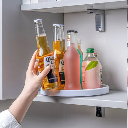 360° Turntable Lazy Susan Spice Organizer – Rotating Kitchen Rack
