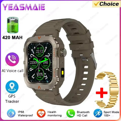 Men’s Military Outdoor GPS Sports Smart Watch – Heart Rate, Sleep Monitor & Waterproof Fitness Watch for iOS & Android