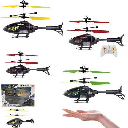Mini Remote Control Flying Helicopter Toy – Rechargeable Infrared Sensor Drone Plane with USB Charging