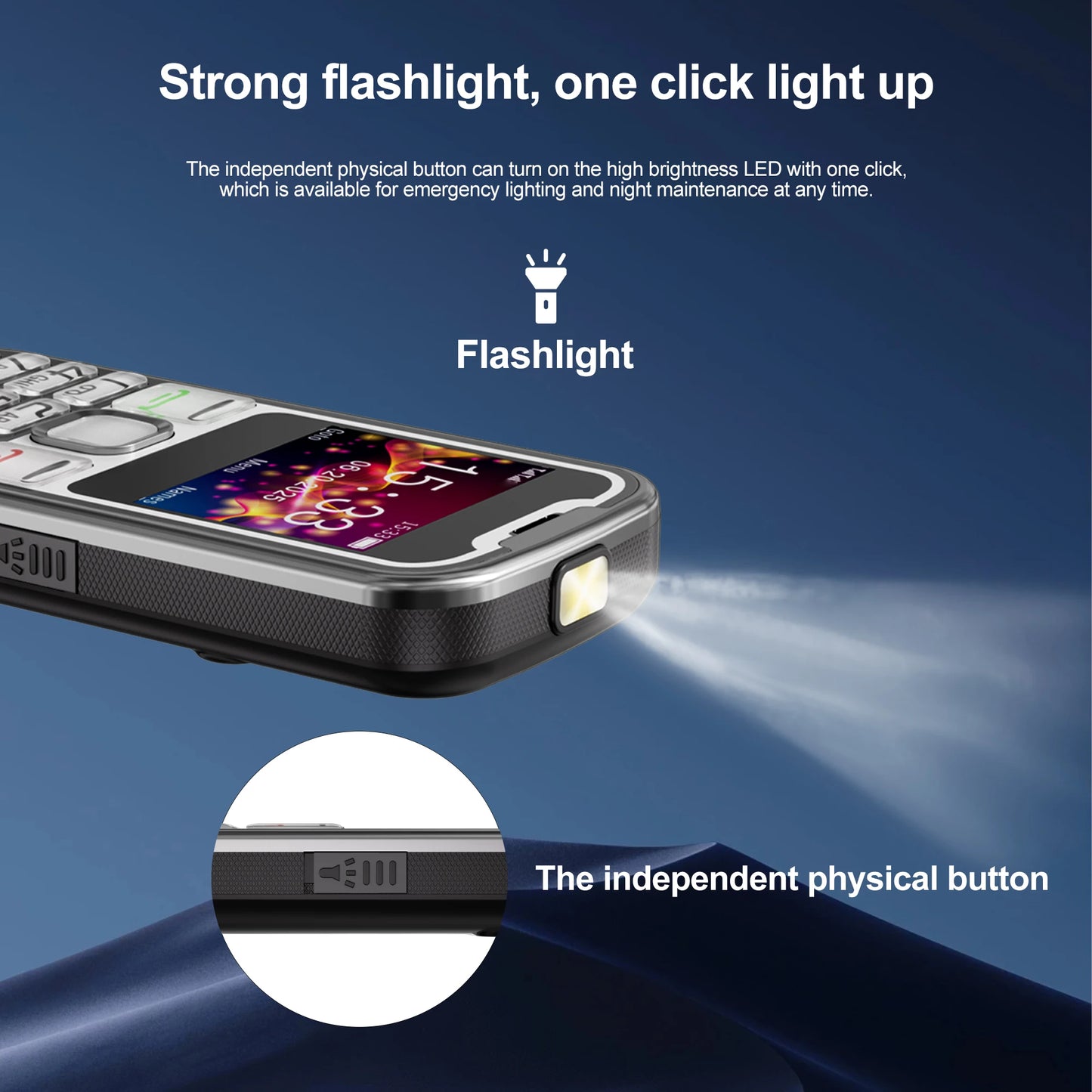 Dual SIM GSM Button Mobile Phone – 2G Standby, Speed Dial, Call Recording, Flashlight, FM Radio, Vibration
