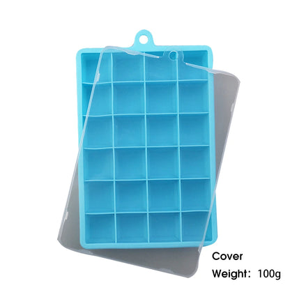 24-Hole Silicone Ice Tray – Square Mold for Ice, Food Puree & Cocktails