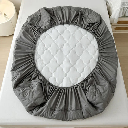 Waterproof Fitted Bed Sheets – Soft Microfiber Mattress Pads, Breathable Bedspread Protector for Single, Double, King, Queen Sizes