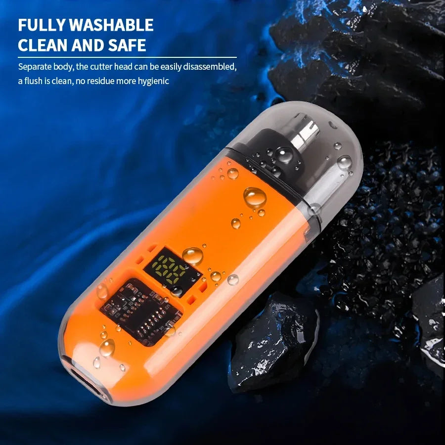 Electric Ear & Nose Hair Trimmer – Portable Painless Groomer for Men