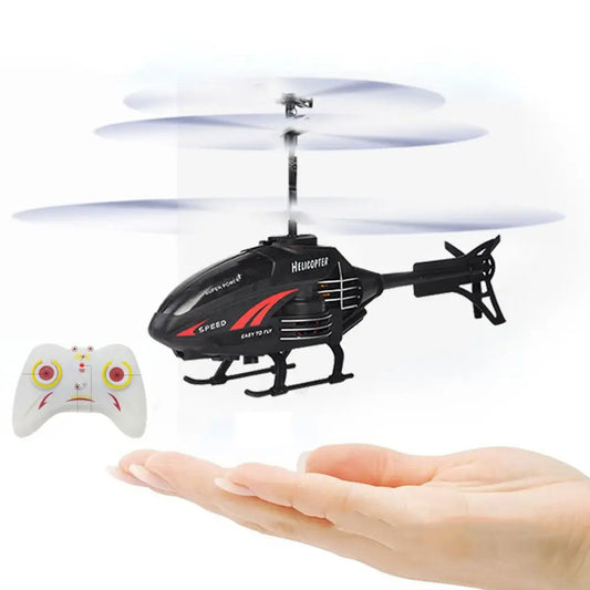 Mini Remote Control Flying Helicopter Toy – Rechargeable Infrared Sensor Drone Plane with USB Charging