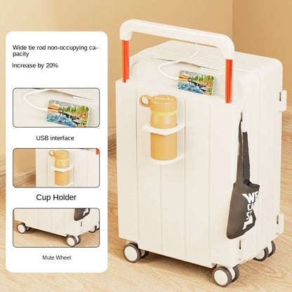 Multifunctional Trolley Luggage – Large Capacity Boarding Suitcase 20/22/24/26/28 Inch
