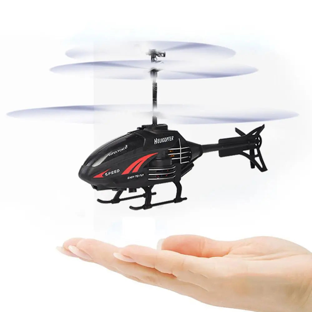 Mini Remote Control Flying Helicopter Toy – Rechargeable Infrared Sensor Drone Plane with USB Charging