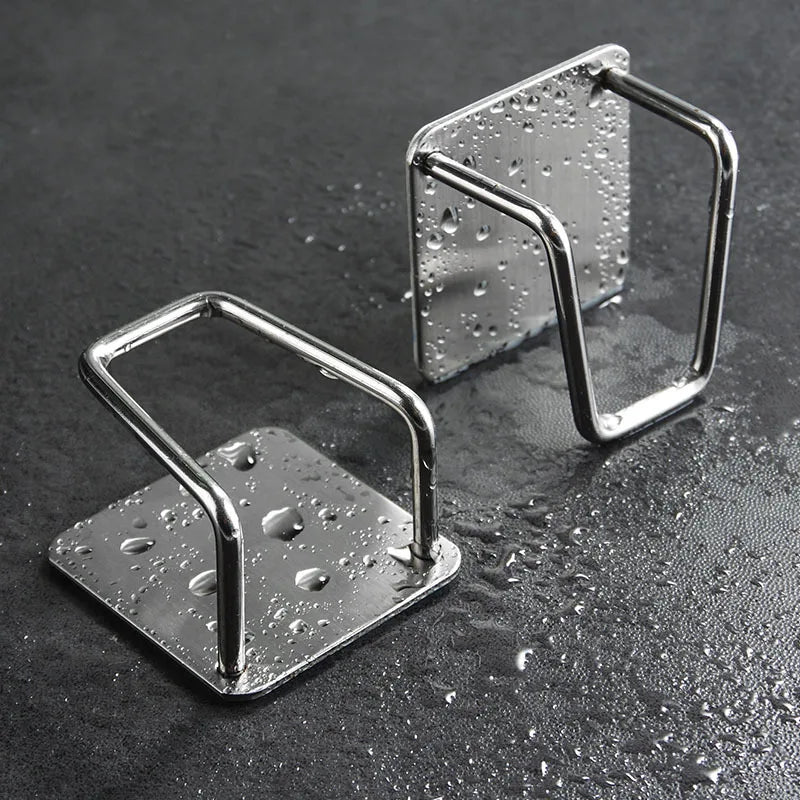 Stainless Steel Sink Sponge Rack – Wall-Mounted Draining Holder for Kitchen