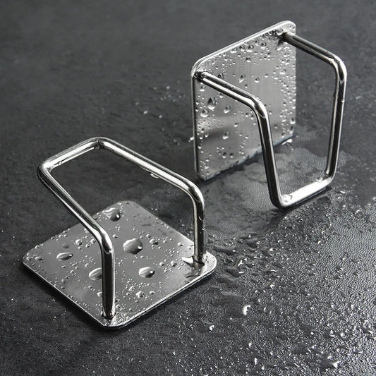 Stainless Steel Sink Sponge Rack – Wall-Mounted Draining Holder for Kitchen