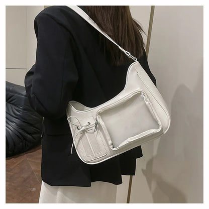 Women’s Korean Transparent Ita Shoulder Bag – Japanese Preppy Designer School Crossbody Purse