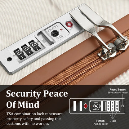 imiomo Travel Luggage Set – Hard Shell Lightweight Carry-On Suitcase with Travel Bag, TSA Lock & Silent Spinner Wheels