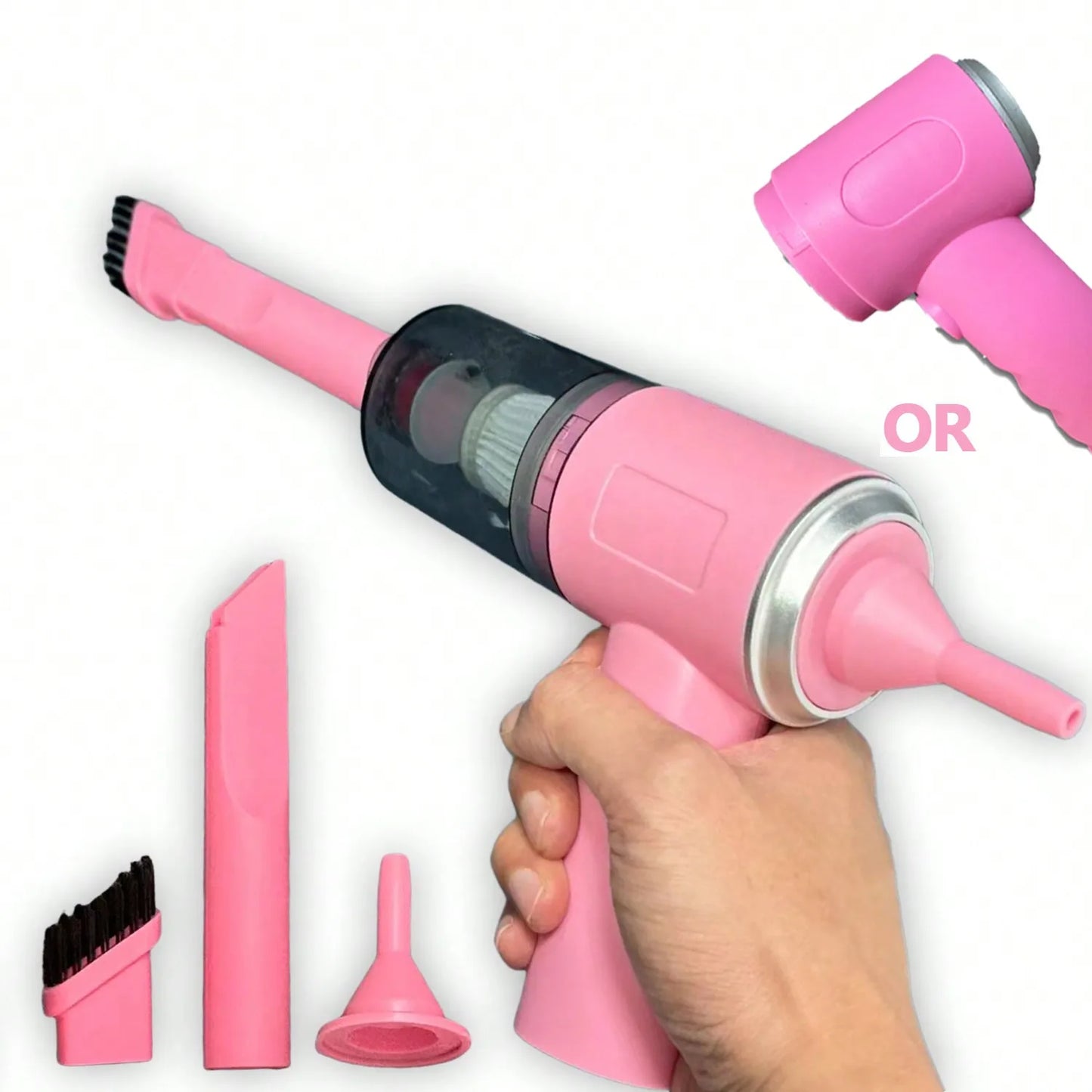 3-in-1 Vacuum Cleaner – USB Rechargeable Suction & Blowing Mini Vacuum for Car & Home