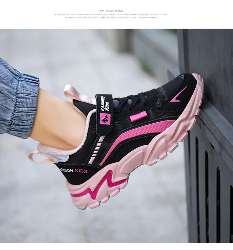 Kids Girls Running Shoes – Breathable, Non-Slip Sneakers for School, Sports & Outdoor Activities