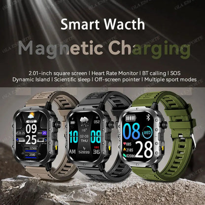 Men’s Military Outdoor GPS Sports Smart Watch – Heart Rate, Sleep Monitor & Waterproof Fitness Watch for iOS & Android